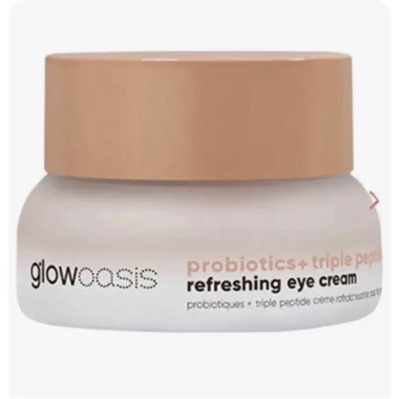 NEW eye cream glow oasis refreshing 0.67 oz probiotic triple peptide vegan 20 ml - Picture 2 of 7